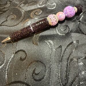 Glamorous Purple Beaded Pen